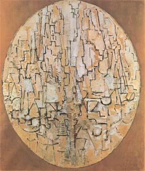 Piet Mondrian Oval Composition (Tree Study) (mk09)